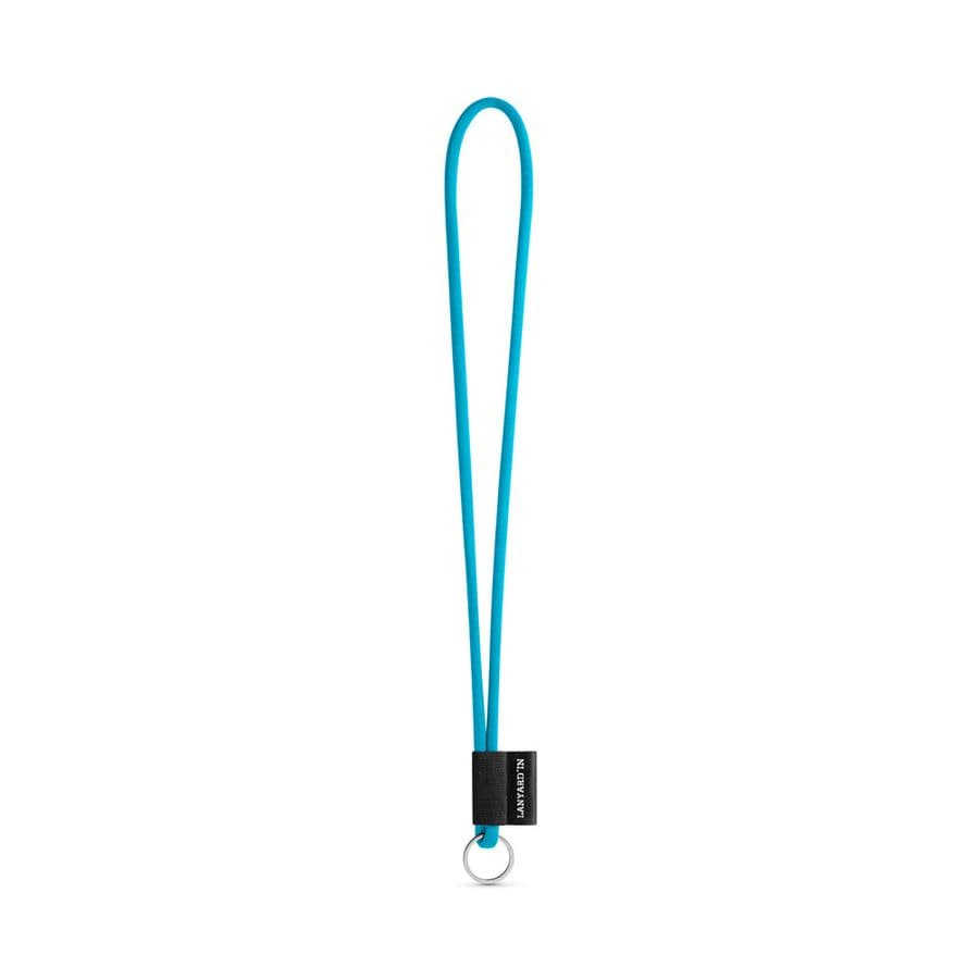 SET Lanyard TUBE Long (Ø 7 mm) med Ring Ø 32 mm Ljusblå