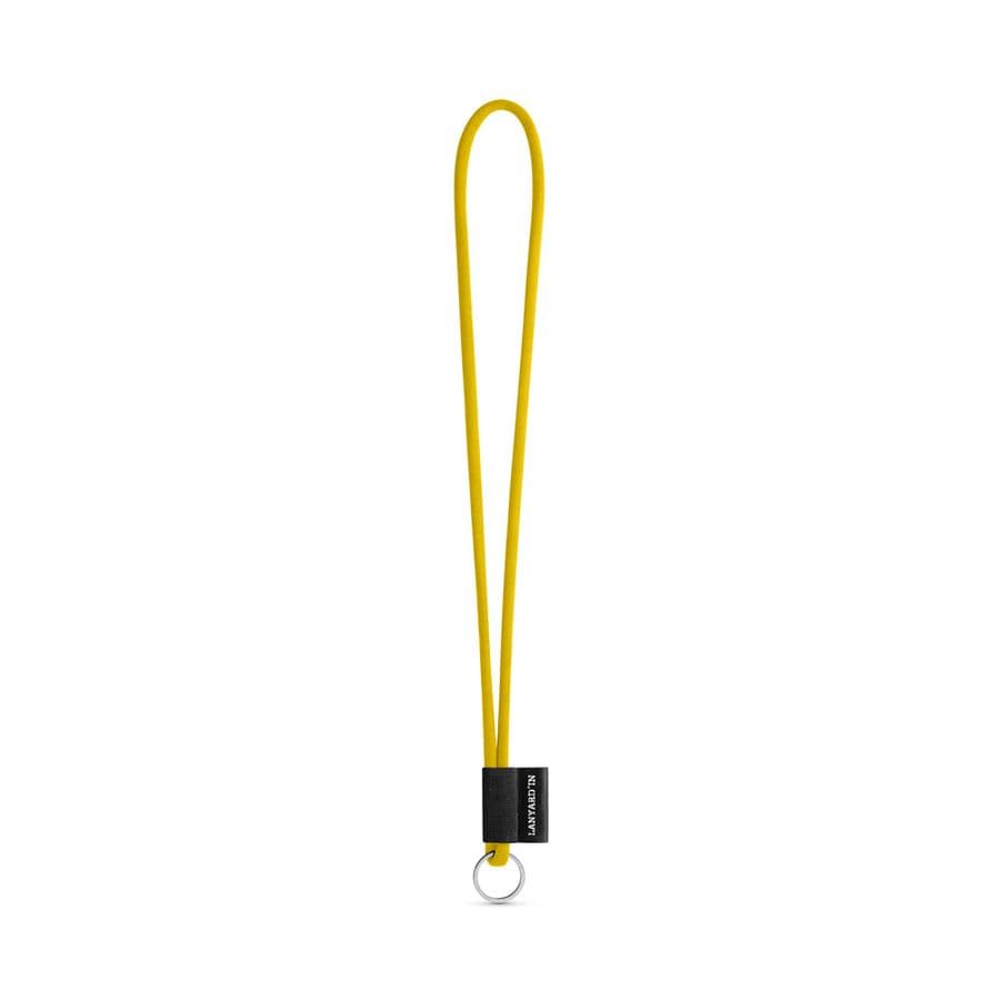 SET Lanyard TUBE Long (Ø 7 mm) med Ring Ø 32 mm Neongul