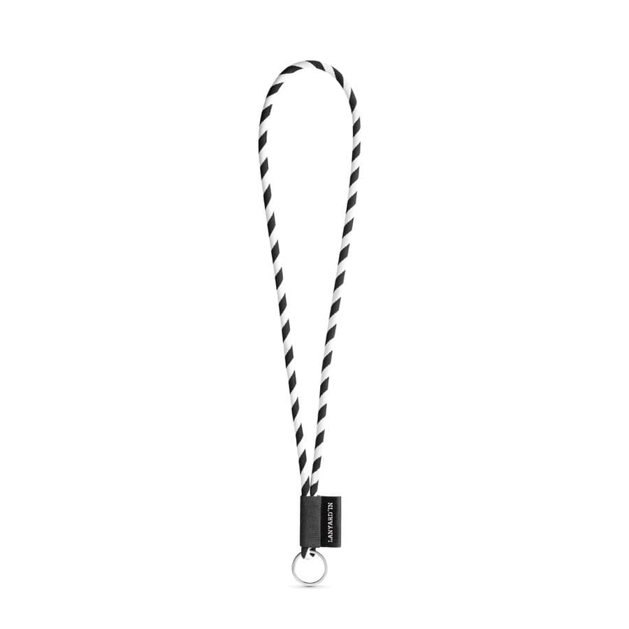 SET Lanyard TUBE Long (Ø 7 mm) med Ring Ø 32 mm Svart
