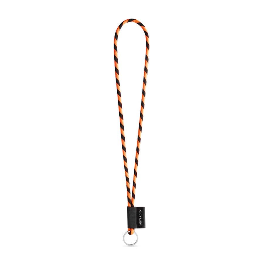 SET Lanyard TUBE Long (Ø 7 mm) med Ring Ø 32 mm Svart