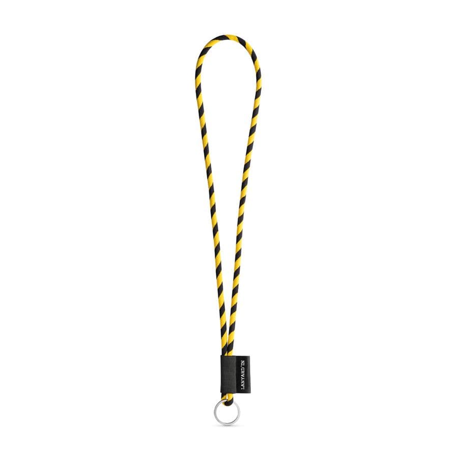 SET Lanyard TUBE Long (Ø 7 mm) med Ring Ø 32 mm Svart