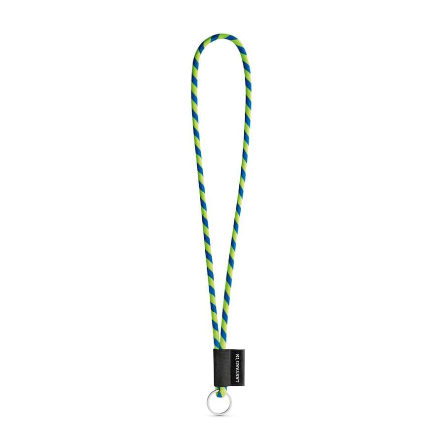 SET Lanyard TUBE Long (Ø 7 mm) med Ring Ø 32 mm Hexachrome gul