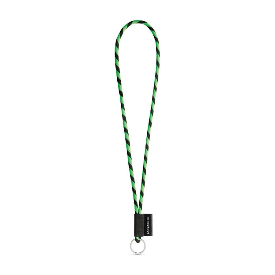 SET Lanyard TUBE Long (Ø 7 mm) med Ring Ø 32 mm Hexachrome grön