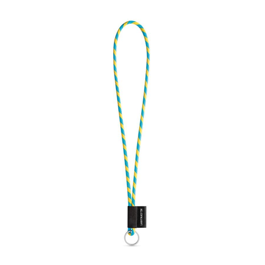 SET Lanyard TUBE Long (Ø 7 mm) med Ring Ø 32 mm Gul