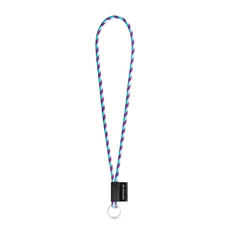SET Lanyard TUBE Long (Ø 7 mm) med Ring Ø 32 mm Lila