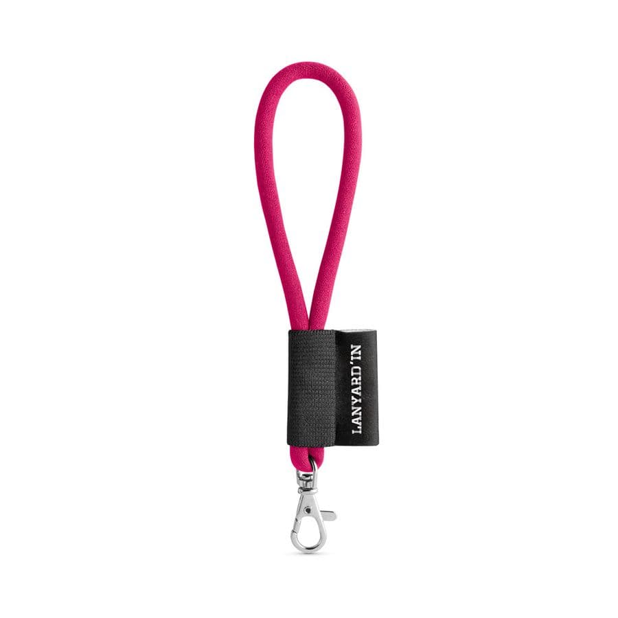 SET Lanyard TUBE Short (Ø 7 mm) med 9 mm karbinhake Rosa