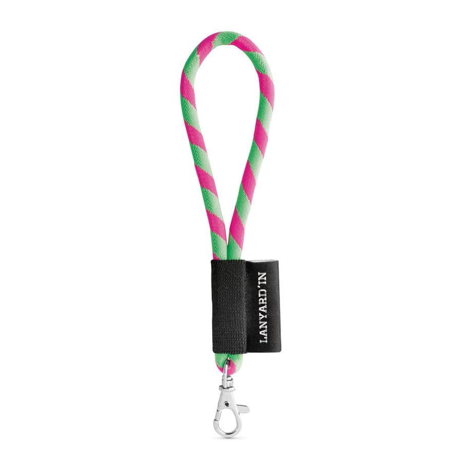 SET Lanyard TUBE Short (Ø 7 mm) med 9 mm karbinhake Hexachrome grön