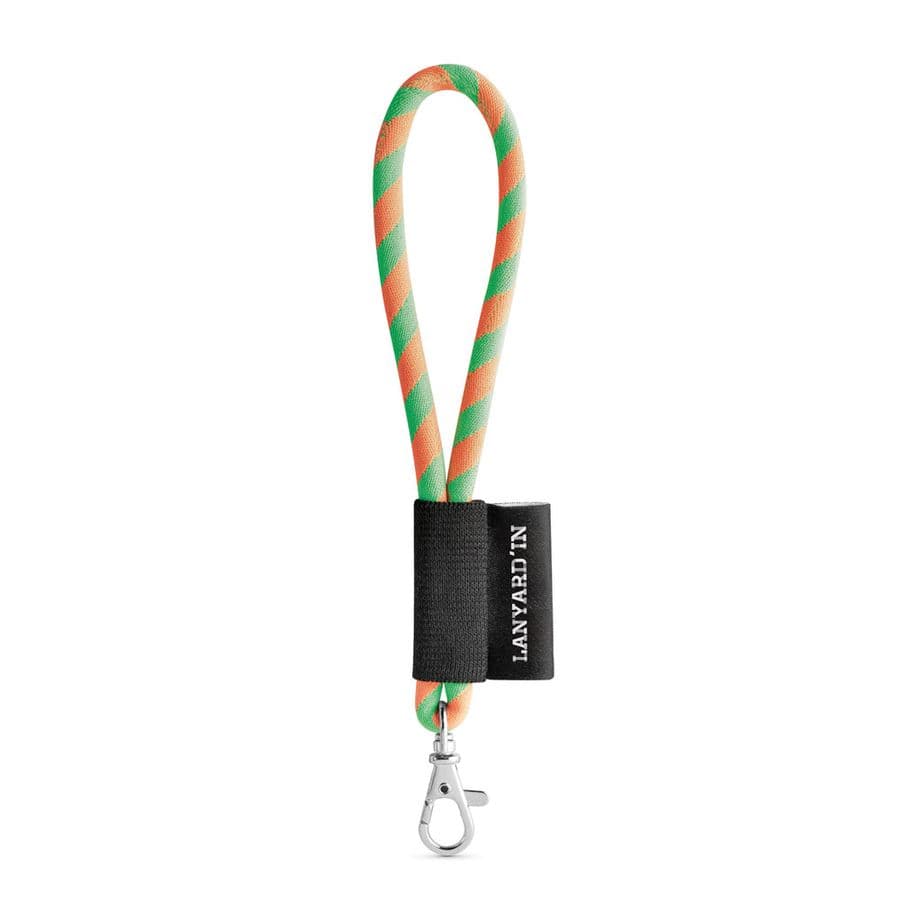 SET Lanyard TUBE Short (Ø 7 mm) med 9 mm karbinhake Hexachrome grön
