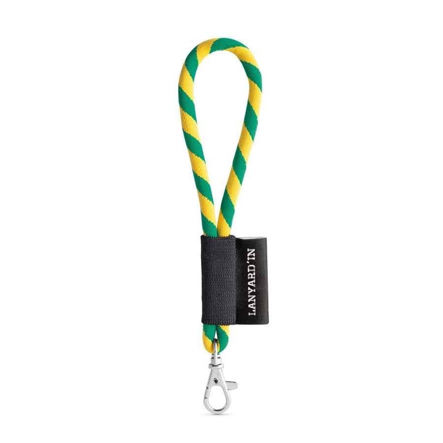 SET Lanyard TUBE Short (Ø 7 mm) med 9 mm karbinhake Gul