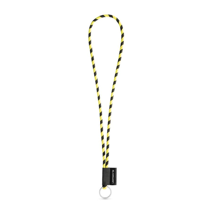 SET Lanyard TUBE Long (Ø 7 mm) med Ring Ø 32 mm Hexachrome gul