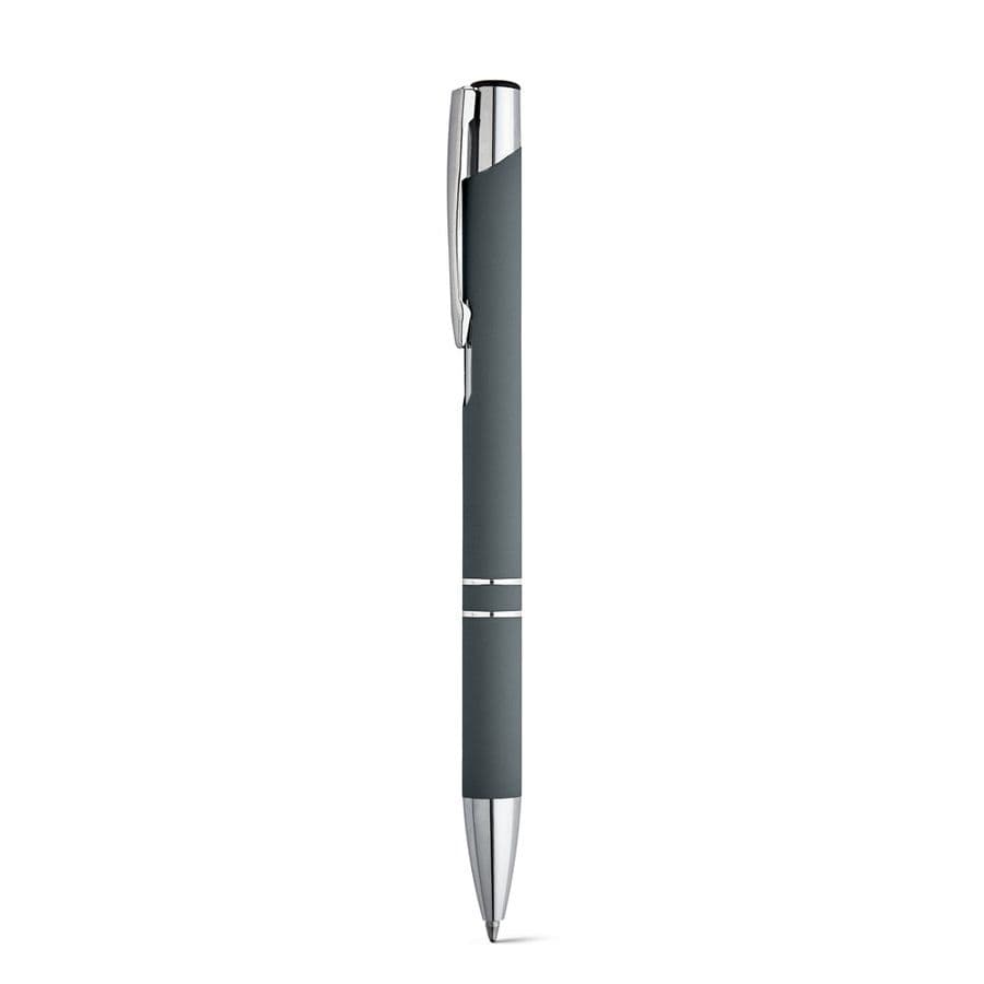 BETA SOFT. Kulspetspenna i aluminium och gummifinish Grå