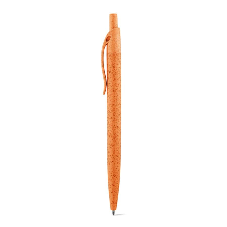 CAMILA. Vetstråfiber och ABS-kulpenna med klämma Orange