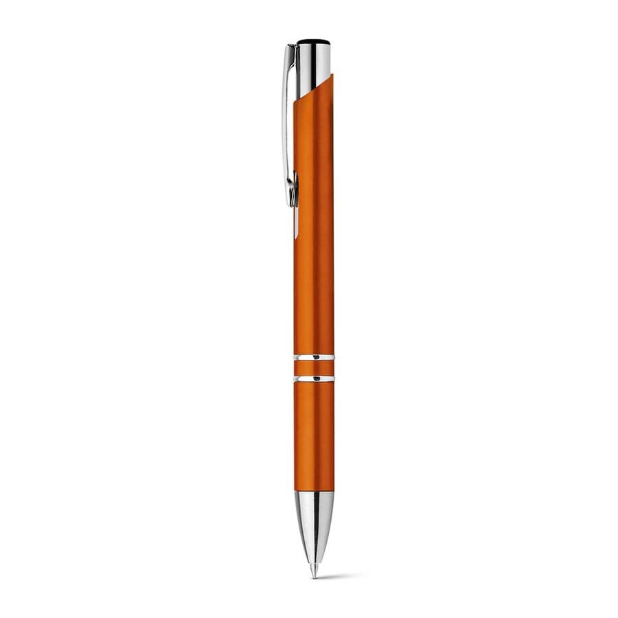 BETA PLASTIC. ABS-kulspetspenna med metallklämma Orange