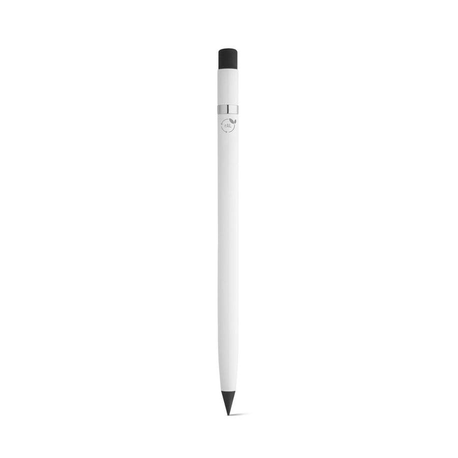 LIMITLESS. Bläckfri penna med kropp i återvunnen aluminiumskropp (100 % rAL) Vit