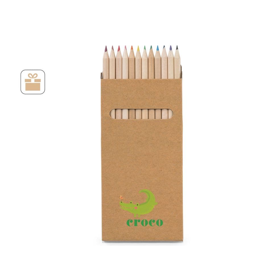 CROCO. Box med 12 färgkritor