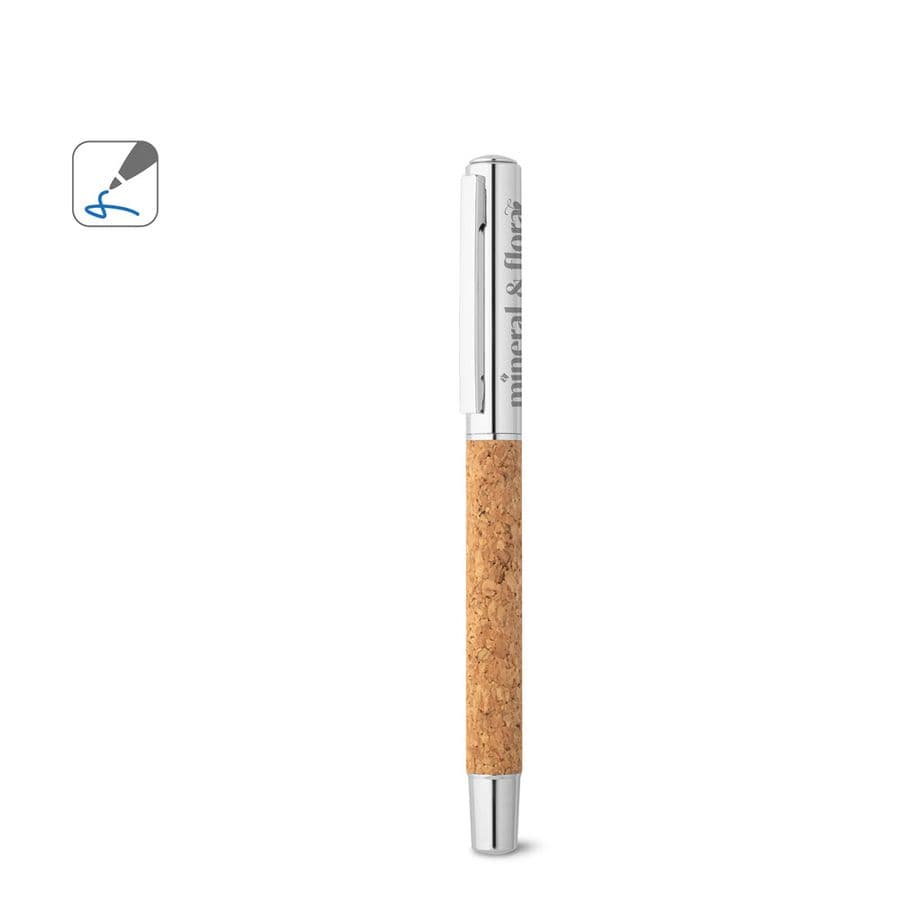 ANDREW. rollerball penna i rostfritt stål (90 % rSS) och kork med klämma