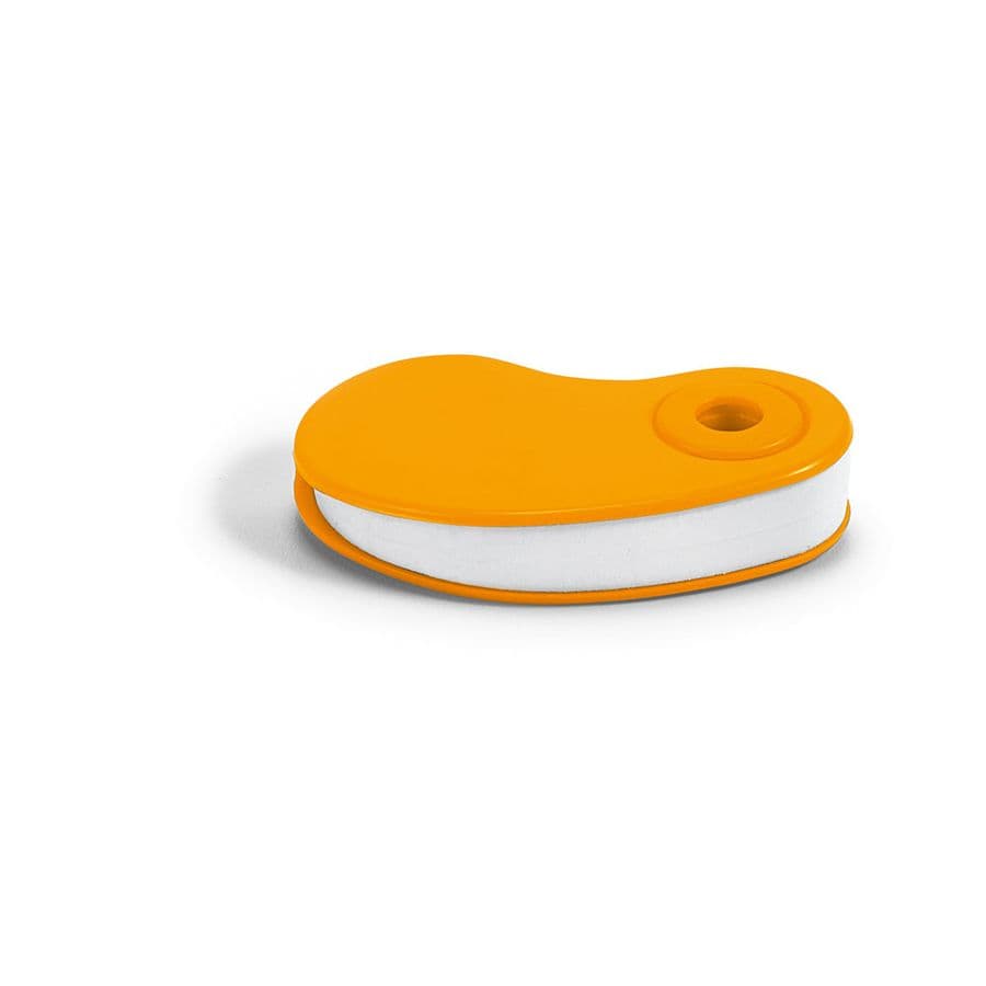 SIZA. Vitt suddgummi med skyddshölje i PP Orange