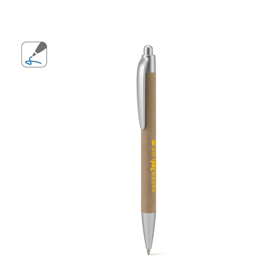 KYRA. Kulspetspenna tillverkad av 100 % återvunnet papper och detaljer i återvunnet ABS (100 % rABS)