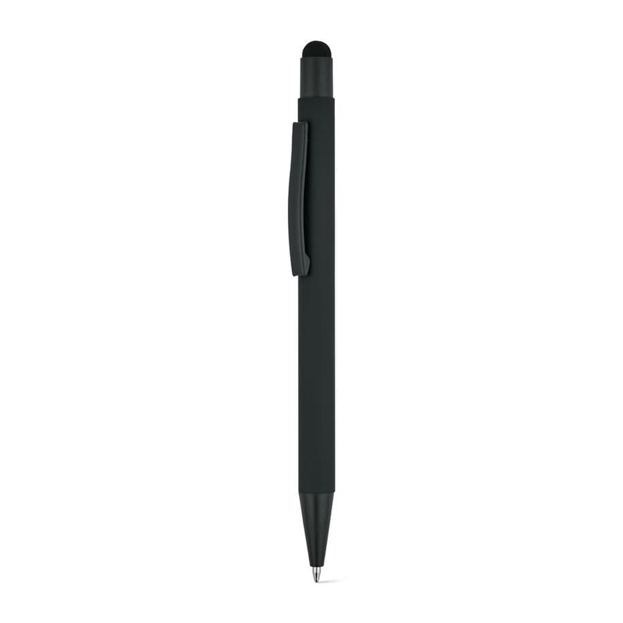 CLINT TOUCH. Kulspetspenna med modern design tillverkad av återvunnen aluminium (100 % rAL) med gummifinish