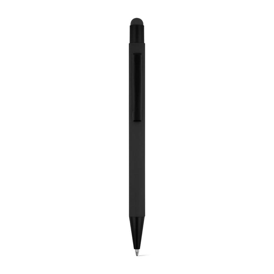 CLINT TOUCH. Kulspetspenna med modern design tillverkad av återvunnen aluminium (100 % rAL) med gummifinish