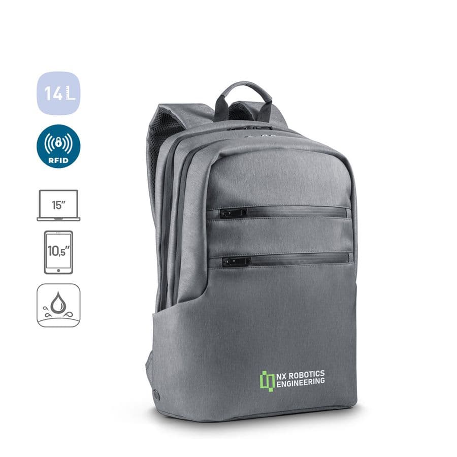 BROOKLYN. Vattentät 2 Tone Nylon 15'' laptop ryggsäck