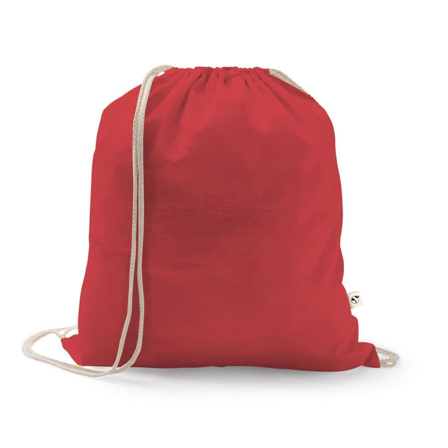 ISTANBUL. Gympapåse gjord av återvunnen bomull (70%) och polyester (30% rPET) (150 g/m²) Röd