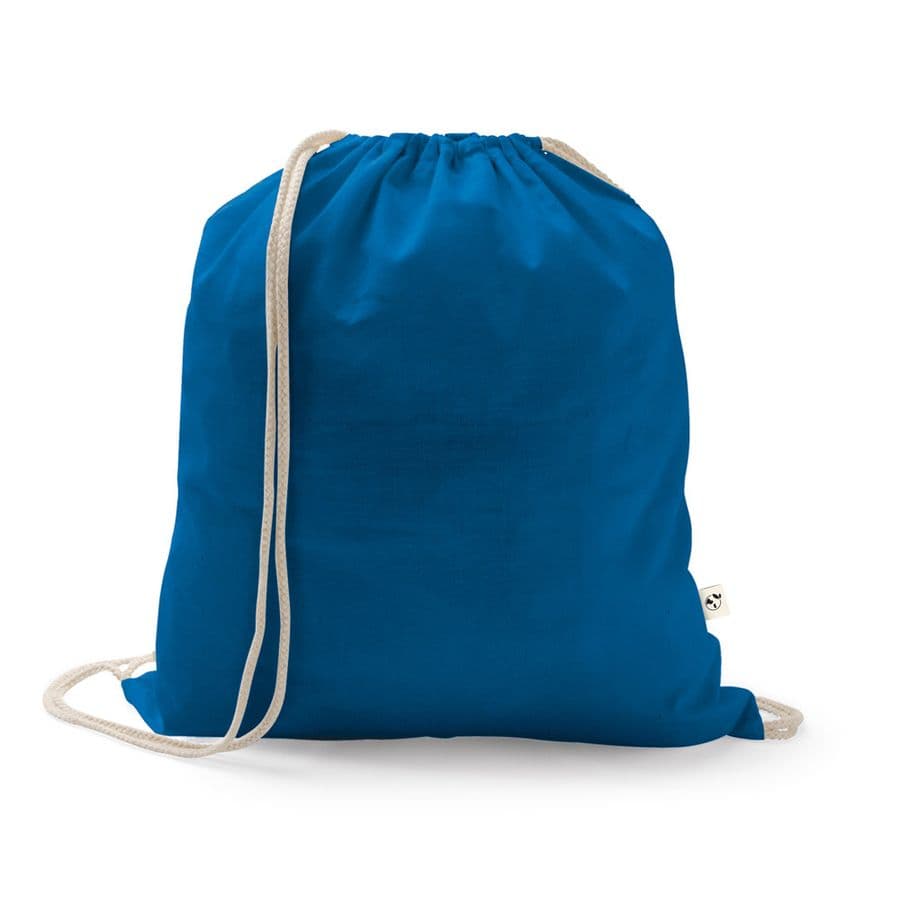 ISTANBUL. Gympapåse gjord av återvunnen bomull (70%) och polyester (30% rPET) (150 g/m²) Kungsblå