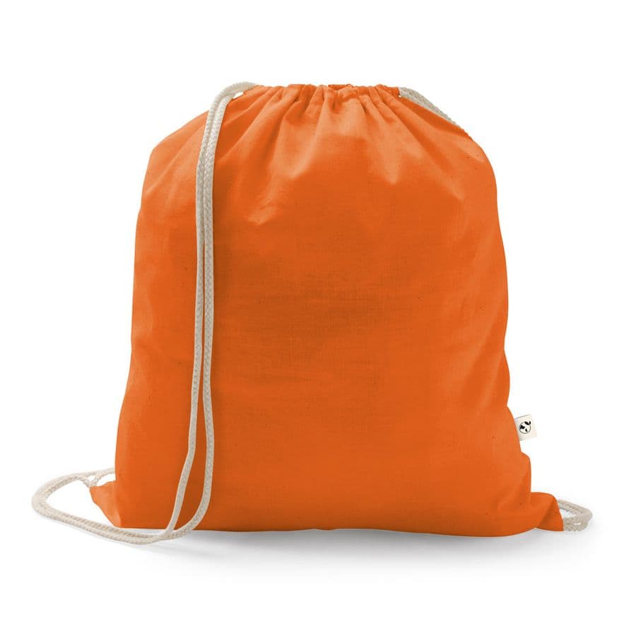 ISTANBUL. Gympapåse gjord av återvunnen bomull (70%) och polyester (30% rPET) (150 g/m²) Orange