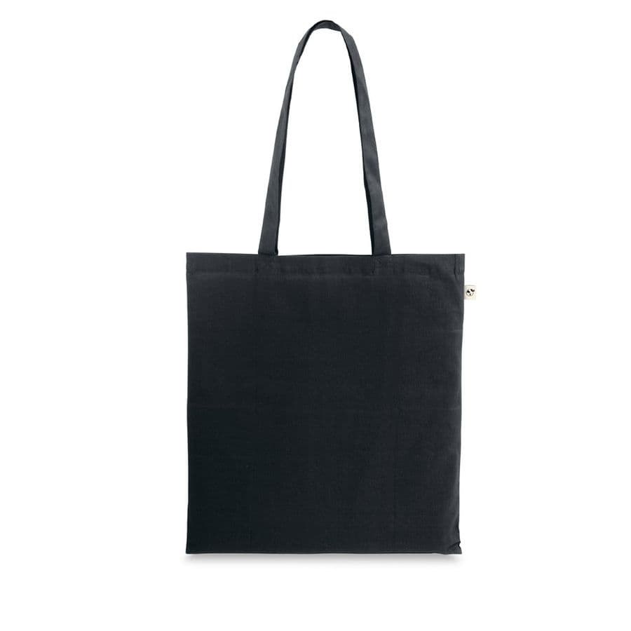 CAIRO. Väska i återvunnen bomull (70 %) och polyester (30% rPET) (180 g/m²) Svart