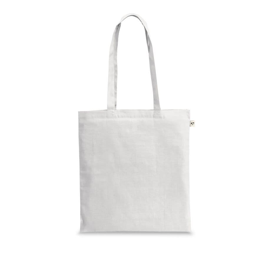 CAIRO. Väska i återvunnen bomull (70 %) och polyester (30% rPET) (180 g/m²) Vit