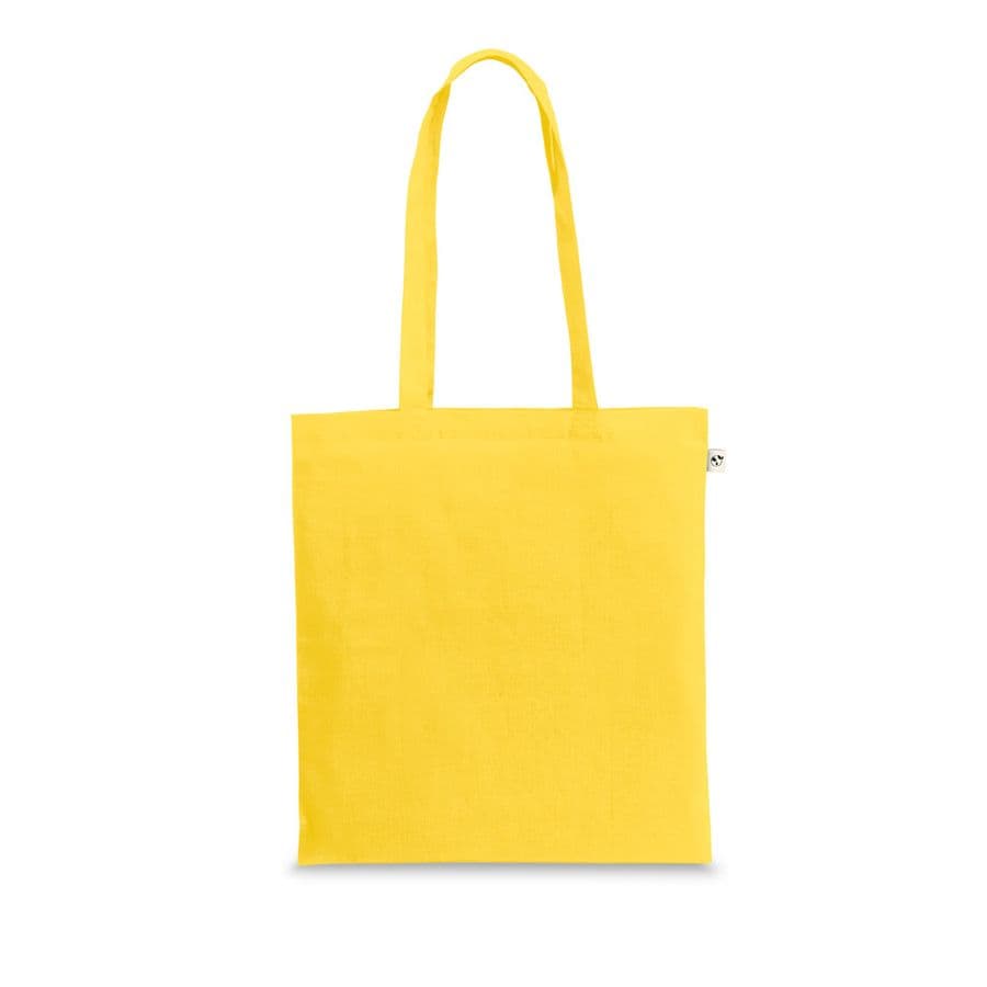 CAIRO. Väska i återvunnen bomull (70 %) och polyester (30% rPET) (180 g/m²) Gul