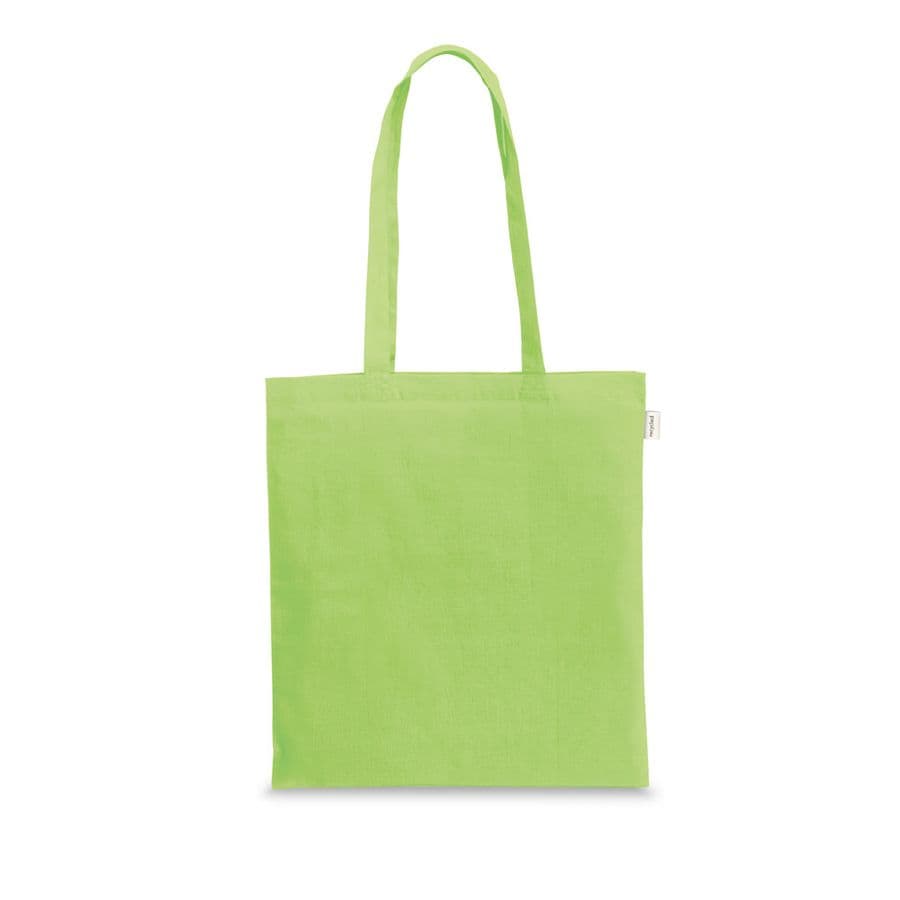 CAIRO. Väska i återvunnen bomull (70 %) och polyester (30% rPET) (180 g/m²) Ljusgrön