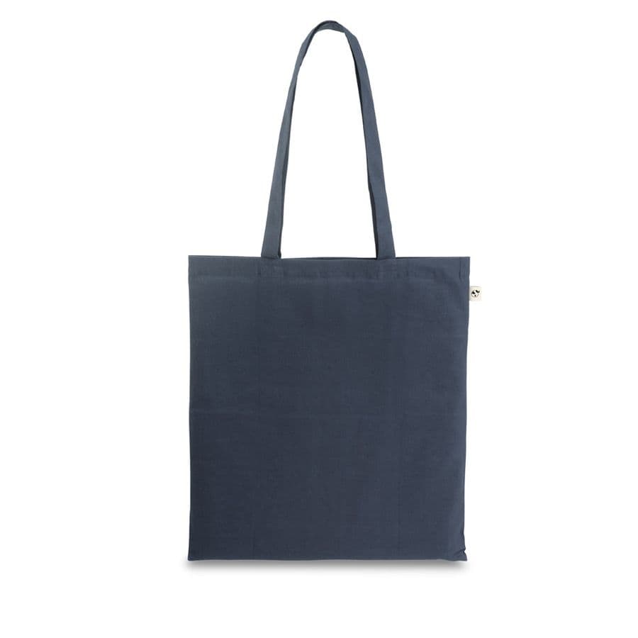 CAIRO. Väska i återvunnen bomull (70 %) och polyester (30% rPET) (180 g/m²) Marinblå