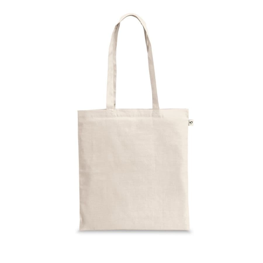 CAIRO. Väska i återvunnen bomull (70 %) och polyester (30% rPET) (180 g/m²) Ljus naturfärg
