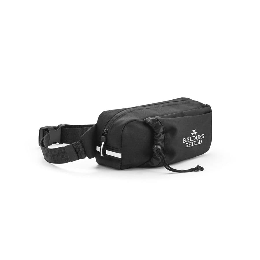 DELFOS POUCH. Midjeväska av 300D med återvunnen polyester och 600D medåtervunnen polyester med reflekterande element och foder av 210D återvunnet polyester