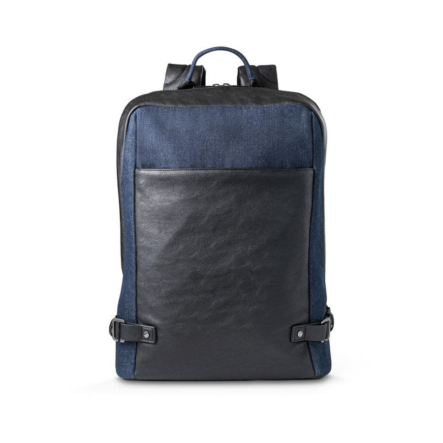 DIVERGENT BACKPACK I. Laptopryggsäck upp till 15.6'' i denim och PU