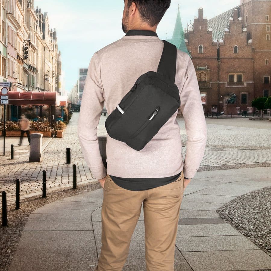 DELFOS. Ryggsäck i 300D medåtervunnen polyester och 600D medåtervunnen polyester med enkelrem och foder av 210D återvunnet polyester