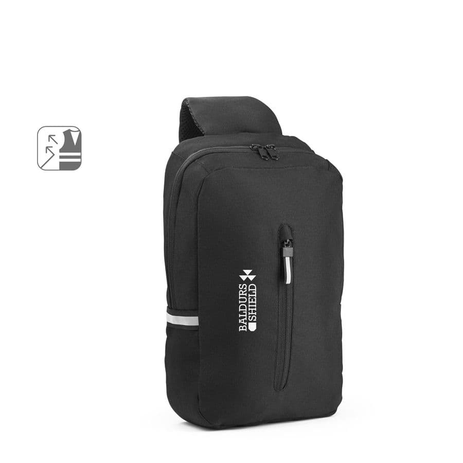 DELFOS. Ryggsäck i 300D medåtervunnen polyester och 600D medåtervunnen polyester med enkelrem och foder av 210D återvunnet polyester