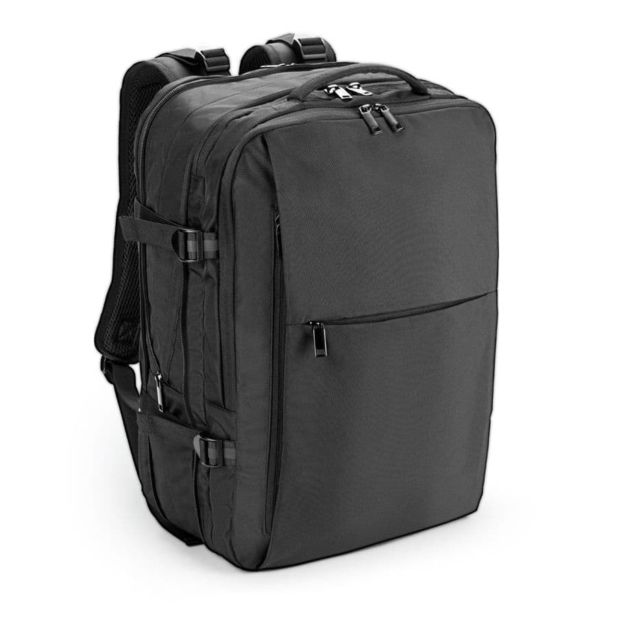 DALLAS. Reseryggsäck i 600D polyester med reflexer för 17.3" laptop Svart