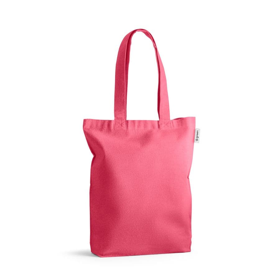 MERIDA. Väska (220 g/ m²) i bomull (50%), återvunnen bomull (30%) och polyester (20% rPET) Rosa