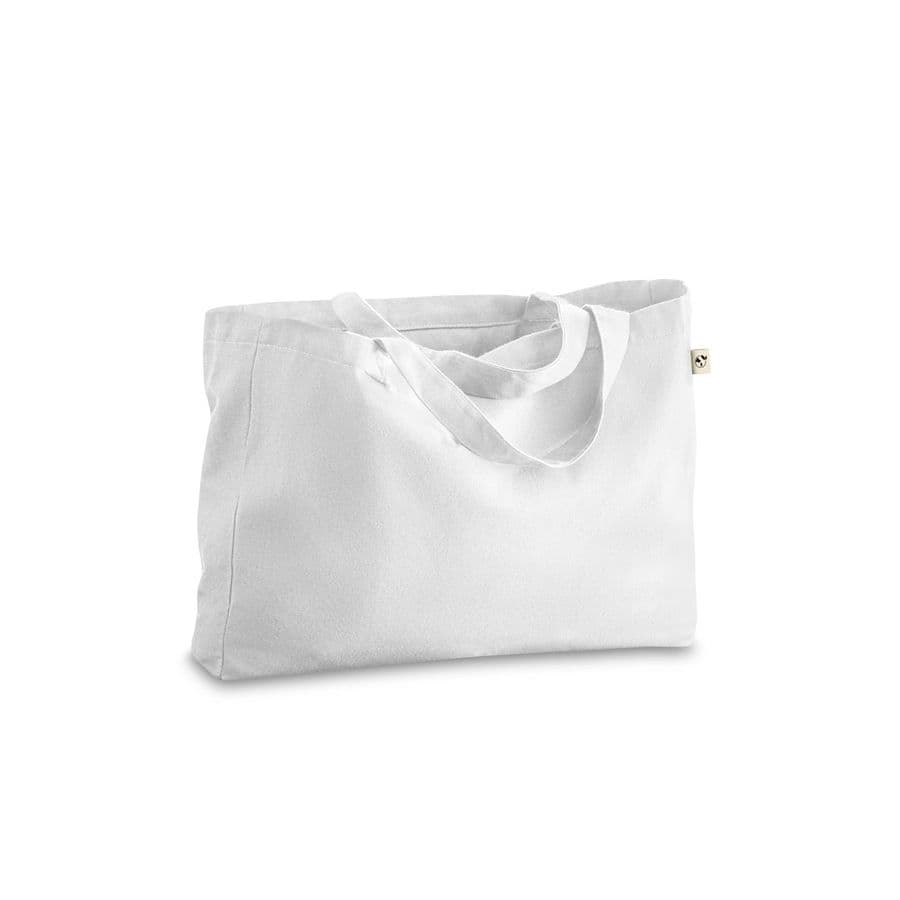 CAMDEN. Väska i bomull (50%), återvunnen bomull (30%) och polyester (20% rPET) (280 g/ m²) Vit