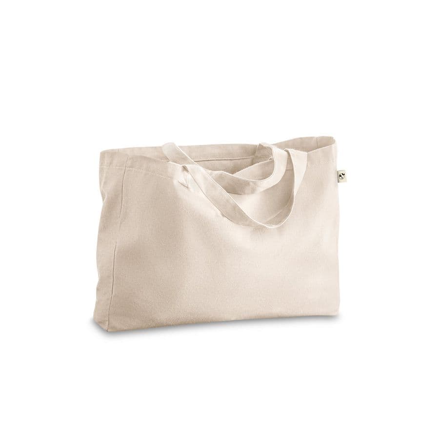 PARMA. Väska i bomull (50%), återvunnen bomull (30%) och polyester (20% rPET) (280 g/ m²) Ljus naturfärg