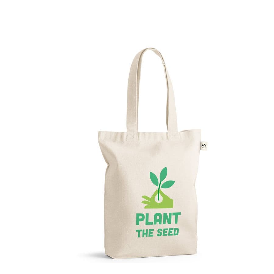 GIRONA. Väska i bomull (50%), återvunnen bomull (30%) och polyester (20% rPET) (220 g/ m²)