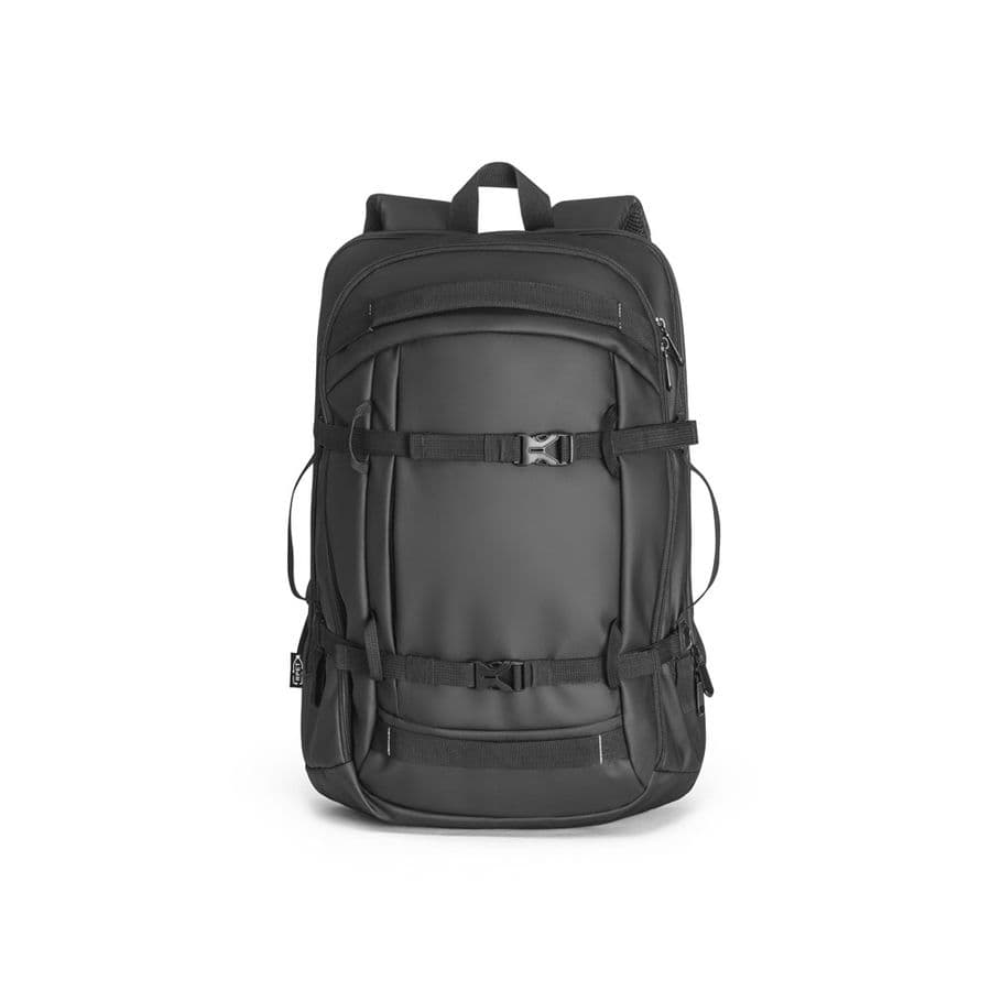 KAMPALA. Laptopryggsäck i 900D, återvunnen polyester med hög densitet, med vattenavvisande beläggning och foder av 210D återvunnen polyester 17'3"
