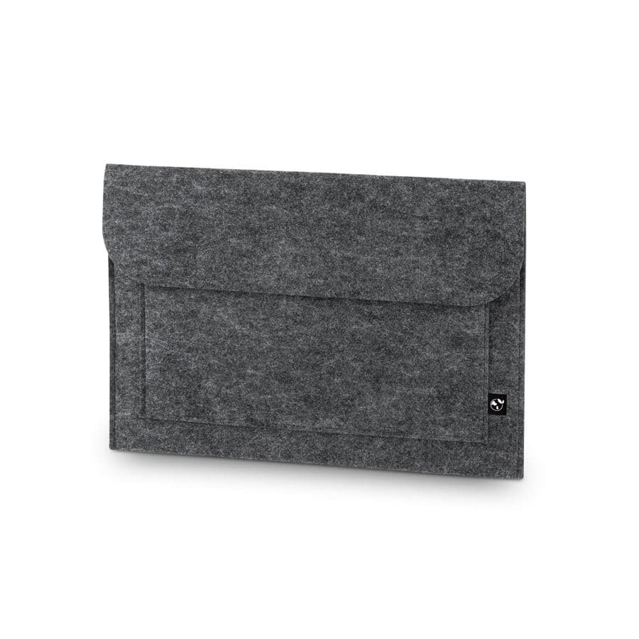 FELPY SLEEVE. Laptopväska i återvunnen filt (100% rPET) Mörkgrå