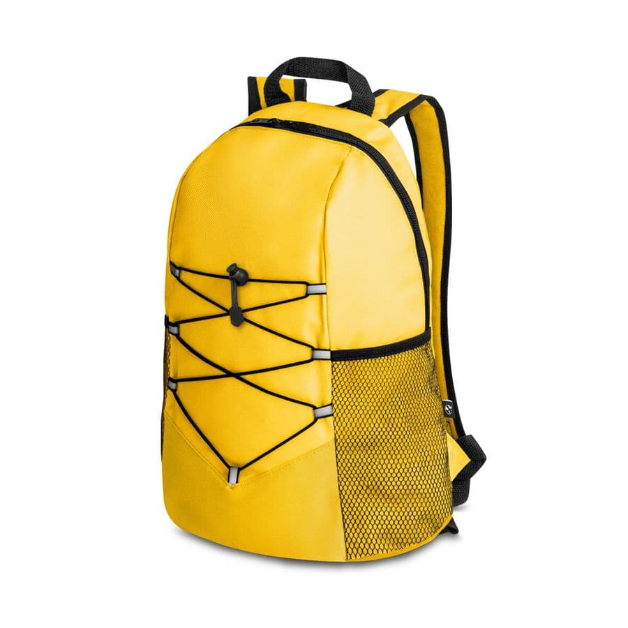TURIM. 600D återvunnen polyester ryggsäck Gul