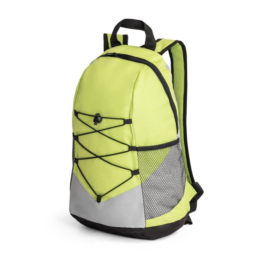 TURIM II. 600D återvunnen polyester ryggsäck Ljusgrön