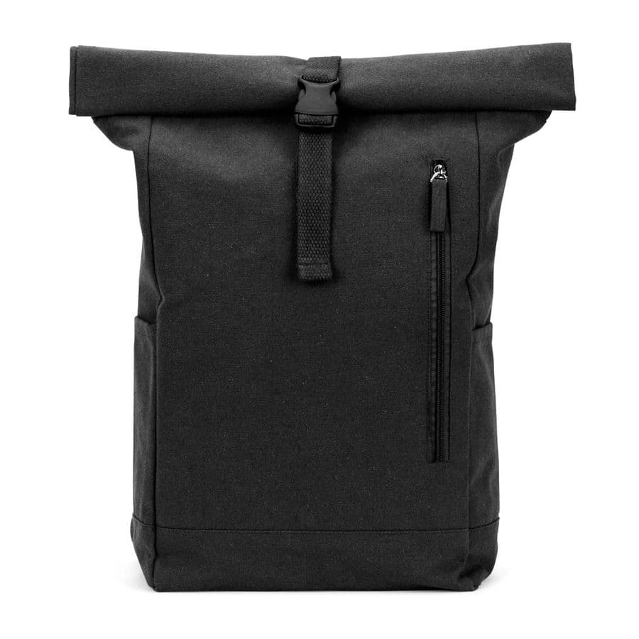 SAINT. Roll-top-ryggsäck i återvunnen bomull och återvunnen polyester (380 g/m²)