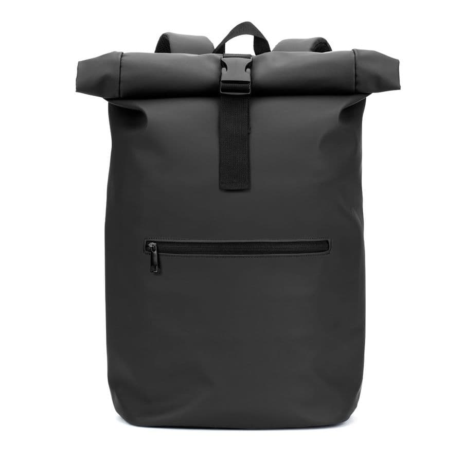 PORTLAND. PU-ryggsäck med roll-top och en 16" laptopficka