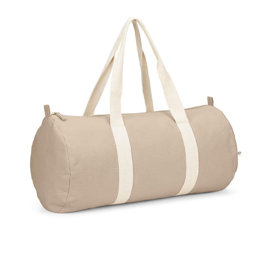 SAINT SPORT. Sportväska i återvunnen bomull och återvunnen polyester (380 g/m²) Naturfärg